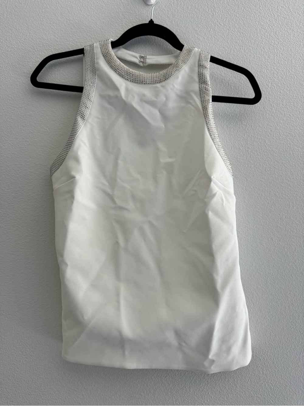 Zara White backless sequins top size large